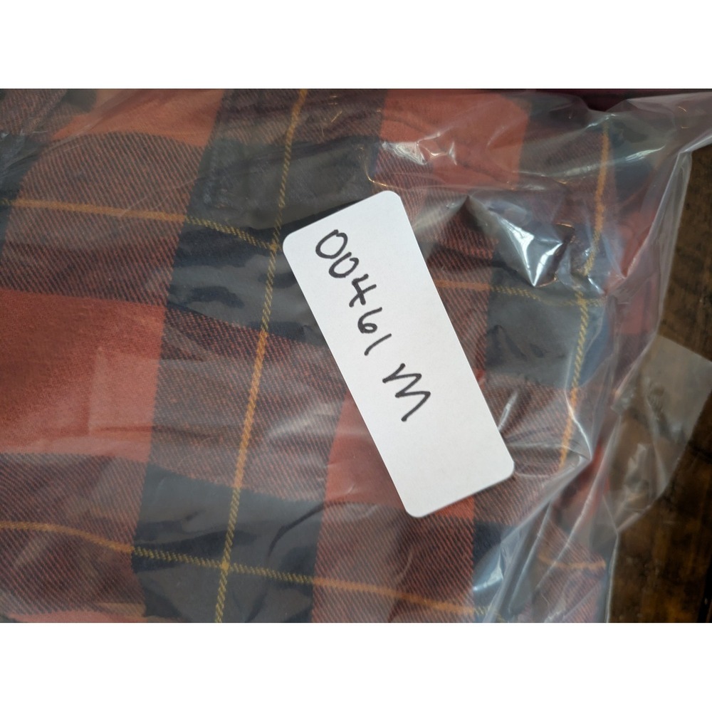 Duluth‎ Trading Shirt Men's Med Orange Plaid Button Up Long Sleeve Soft Flannel - Picture 10 of 10